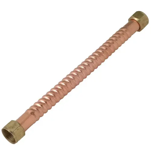 Homewerks 7211-24-34FIP Water Heater Supply Line 3/4" FIP X 3/4" D FIP 24" Copper Bronze/Copper Metallic