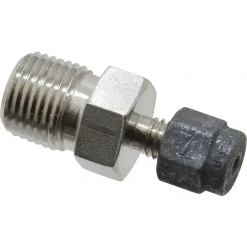 Parker 1-2 FBZ-SS Compression Tube Connector: 1/8" Thread, Compression x MNPT