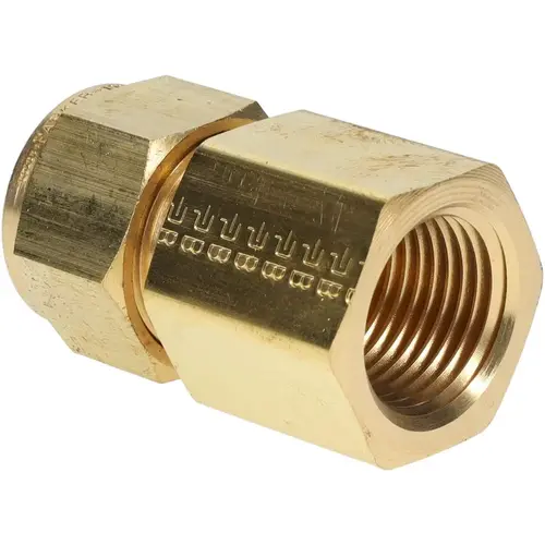 Parker 10FSC8N-B Compression Tube Connector: 3/8-18" Thread, Compression x FNPT