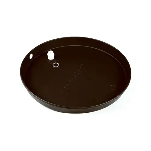 Camco 11366 Water Heater Pan With Fitting, No-Break Polypropylene, 24-In.
