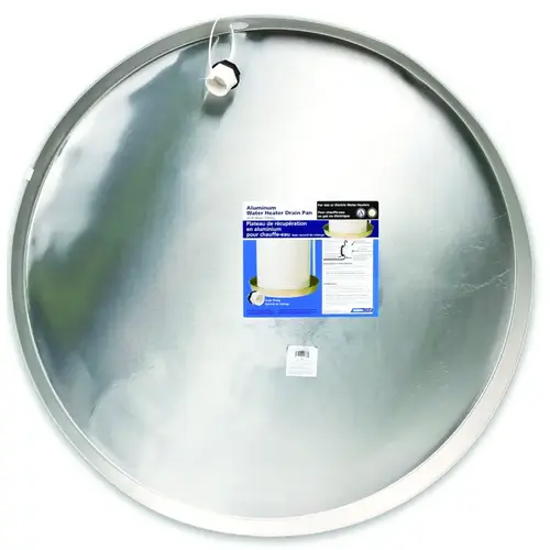 Camco 20868 Water Heater Drain Pan, Aluminum, For: Gas or Electric Water Heaters