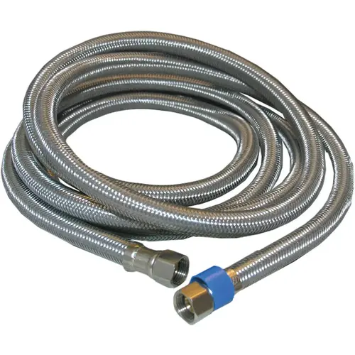 Lasco 10-0996 3/8 In.C x 3/8 In.C x 96 In. L Braided Stainless Steel Flex Line Appliance Water Connector