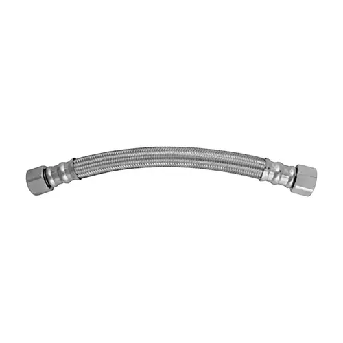 Lasco PP888-3LF 10-1342 Braided Water Heater Connector, 3/4 in, FPT, Stainless Steel, 18 in L
