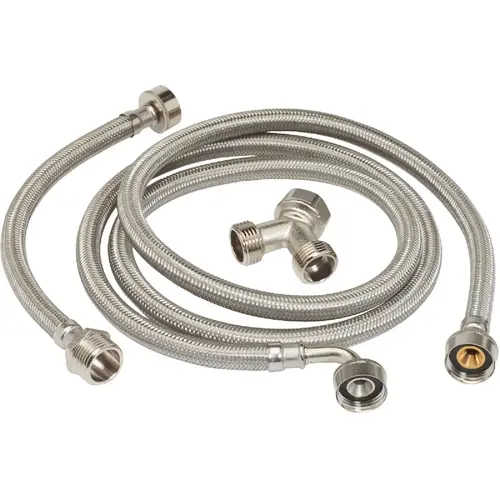 PROLINE 496-994 3/4 In. FHT x 3/4 In. FHT x 72 In. Braided Stainless Steel Stream Dryer Connector Kit