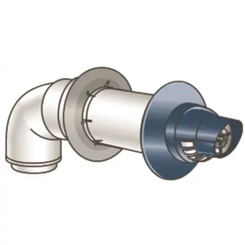 Rinnai 223181 11.5 in. Plastic Universal Non-Condensing Termination Vent Kit for Tankless Water Heaters White